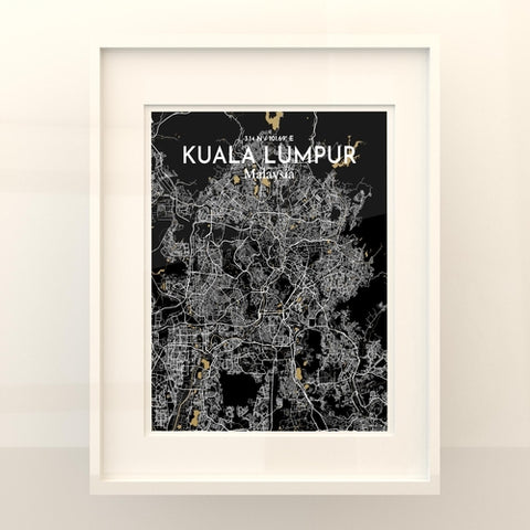 Kuala Lumpur City Map Poster – Detailed Art Print of Kuala Lumpur, Malaysia for Home Decor, Office Decor, Travel Art, and Unique Gifts