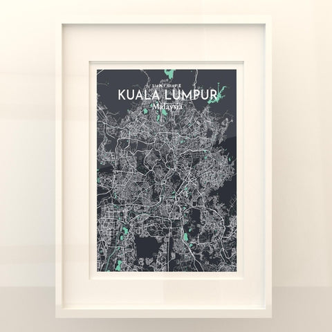 Kuala Lumpur City Map Poster – Detailed Art Print of Kuala Lumpur, Malaysia for Home Decor, Office Decor, Travel Art, and Unique Gifts