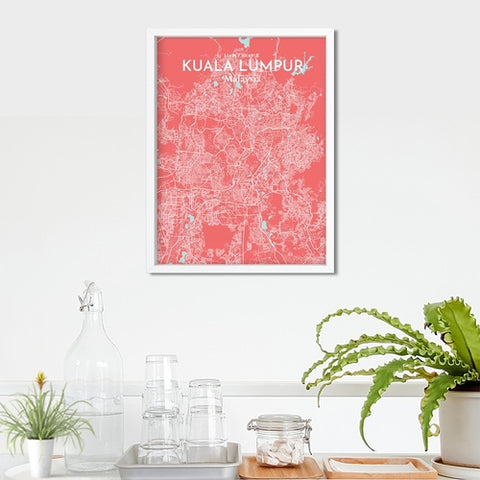 Kuala Lumpur City Map Poster – Detailed Art Print of Kuala Lumpur, Malaysia for Home Decor, Office Decor, Travel Art, and Unique Gifts