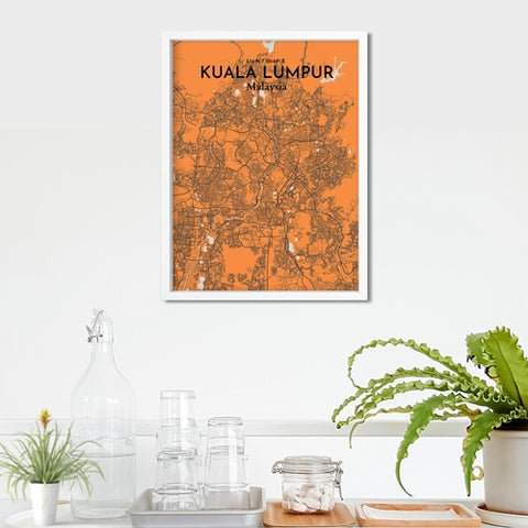 Kuala Lumpur City Map Poster – Detailed Art Print of Kuala Lumpur, Malaysia for Home Decor, Office Decor, Travel Art, and Unique Gifts