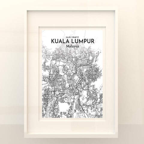 Kuala Lumpur City Map Poster – Detailed Art Print of Kuala Lumpur, Malaysia for Home Decor, Office Decor, Travel Art, and Unique Gifts