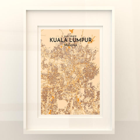 Kuala Lumpur City Map Poster – Detailed Art Print of Kuala Lumpur, Malaysia for Home Decor, Office Decor, Travel Art, and Unique Gifts