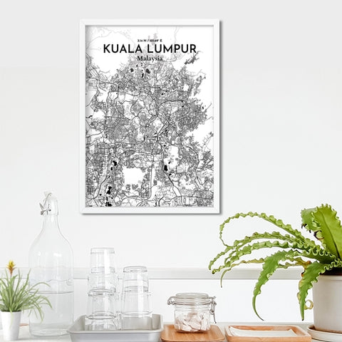 Kuala Lumpur City Map Poster – Detailed Art Print of Kuala Lumpur, Malaysia for Home Decor, Office Decor, Travel Art, and Unique Gifts