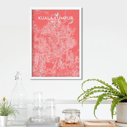 Kuala Lumpur City Map Poster – Detailed Art Print of Kuala Lumpur, Malaysia for Home Decor, Office Decor, Travel Art, and Unique Gifts