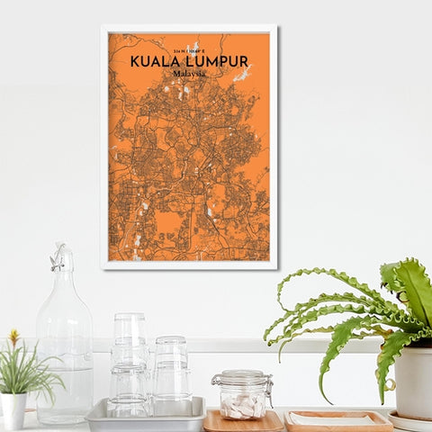 Kuala Lumpur City Map Poster – Detailed Art Print of Kuala Lumpur, Malaysia for Home Decor, Office Decor, Travel Art, and Unique Gifts