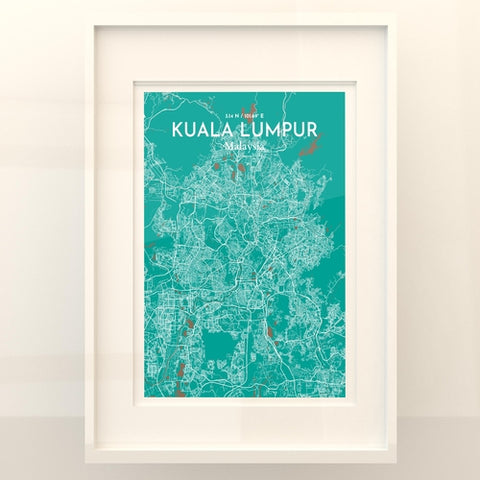 Kuala Lumpur City Map Poster – Detailed Art Print of Kuala Lumpur, Malaysia for Home Decor, Office Decor, Travel Art, and Unique Gifts