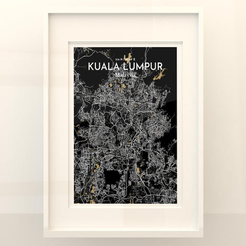 Kuala Lumpur City Map Poster – Detailed Art Print of Kuala Lumpur, Malaysia for Home Decor, Office Decor, Travel Art, and Unique Gifts