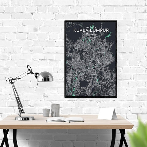 Kuala Lumpur City Map Poster – Detailed Art Print of Kuala Lumpur, Malaysia for Home Decor, Office Decor, Travel Art, and Unique Gifts