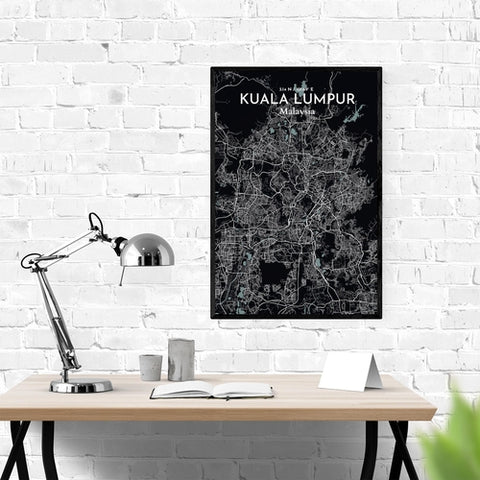 Kuala Lumpur City Map Poster – Detailed Art Print of Kuala Lumpur, Malaysia for Home Decor, Office Decor, Travel Art, and Unique Gifts