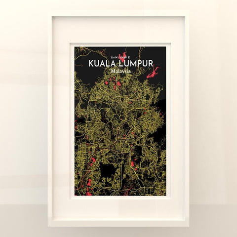 Kuala Lumpur City Map Poster – Detailed Art Print of Kuala Lumpur, Malaysia for Home Decor, Office Decor, Travel Art, and Unique Gifts