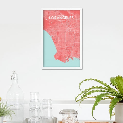 Los Angeles City Map Poster – Detailed Art Print of Los Angeles, California for Home Decor, Office Decor, Travel Art, and Unique Gifts