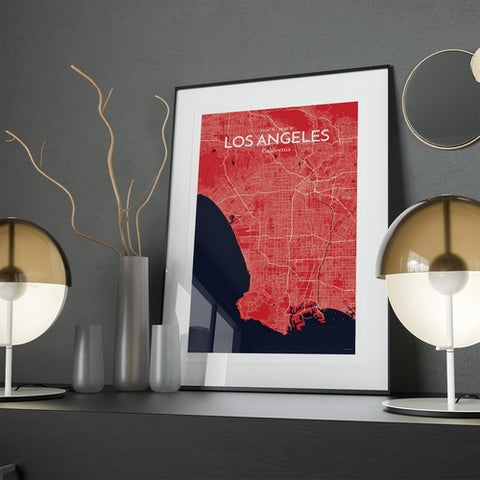 Los Angeles City Map Poster – Detailed Art Print of Los Angeles, California for Home Decor, Office Decor, Travel Art, and Unique Gifts