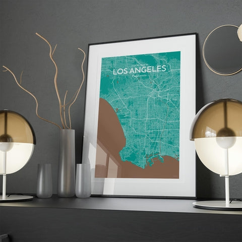 Los Angeles City Map Poster – Detailed Art Print of Los Angeles, California for Home Decor, Office Decor, Travel Art, and Unique Gifts