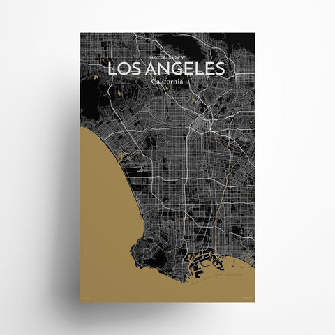 Los Angeles City Map Poster – Detailed Art Print of Los Angeles, California for Home Decor, Office Decor, Travel Art, and Unique Gifts