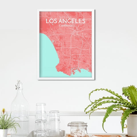 Los Angeles City Map Poster – Detailed Art Print of Los Angeles, California for Home Decor, Office Decor, Travel Art, and Unique Gifts