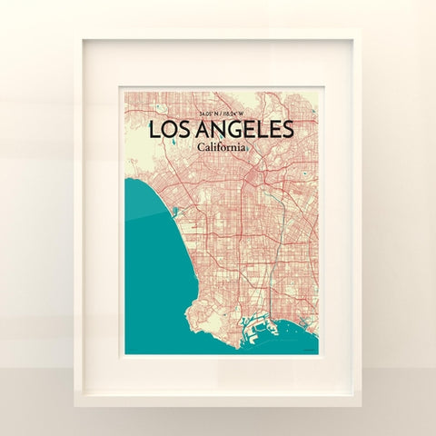 Los Angeles City Map Poster – Detailed Art Print of Los Angeles, California for Home Decor, Office Decor, Travel Art, and Unique Gifts