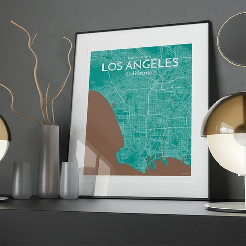 Los Angeles City Map Poster – Detailed Art Print of Los Angeles, California for Home Decor, Office Decor, Travel Art, and Unique Gifts