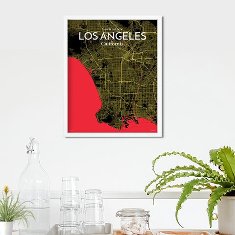 Los Angeles City Map Poster – Detailed Art Print of Los Angeles, California for Home Decor, Office Decor, Travel Art, and Unique Gifts