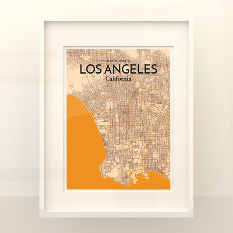 Los Angeles City Map Poster – Detailed Art Print of Los Angeles, California for Home Decor, Office Decor, Travel Art, and Unique Gifts