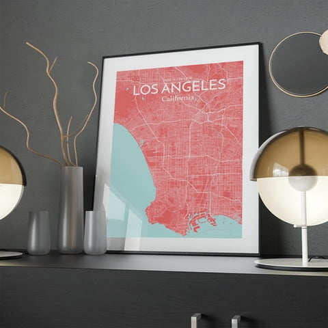 Los Angeles City Map Poster – Detailed Art Print of Los Angeles, California for Home Decor, Office Decor, Travel Art, and Unique Gifts