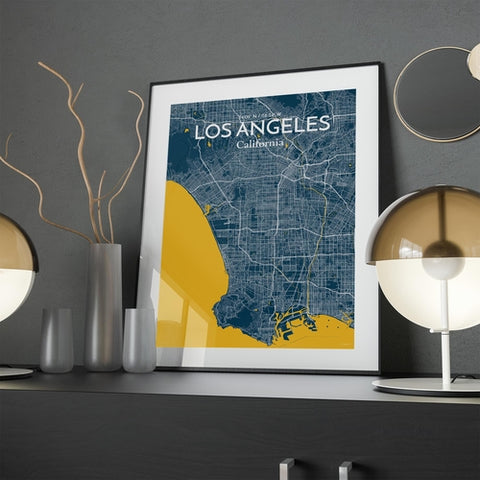 Los Angeles City Map Poster – Detailed Art Print of Los Angeles, California for Home Decor, Office Decor, Travel Art, and Unique Gifts