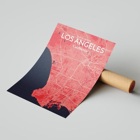 Los Angeles City Map Poster – Detailed Art Print of Los Angeles, California for Home Decor, Office Decor, Travel Art, and Unique Gifts