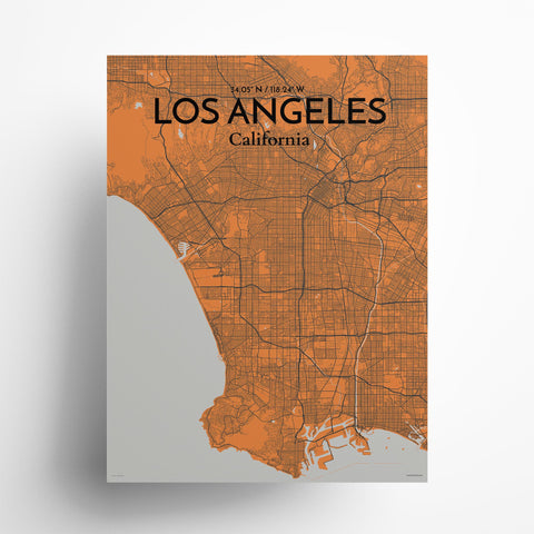 Los Angeles City Map Poster – Detailed Art Print of Los Angeles, California for Home Decor, Office Decor, Travel Art, and Unique Gifts