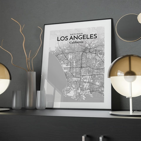 Los Angeles City Map Poster – Detailed Art Print of Los Angeles, California for Home Decor, Office Decor, Travel Art, and Unique Gifts