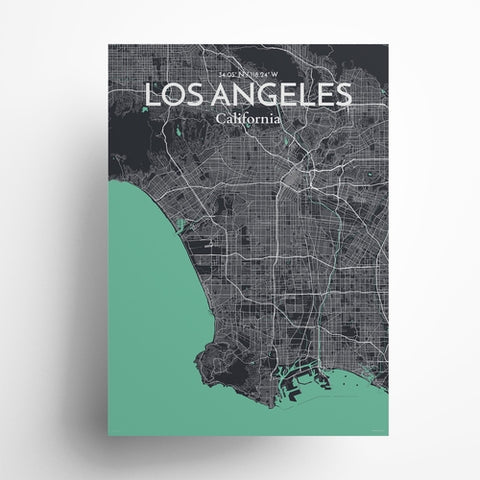 Los Angeles City Map Poster – Detailed Art Print of Los Angeles, California for Home Decor, Office Decor, Travel Art, and Unique Gifts