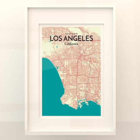 Los Angeles City Map Poster – Detailed Art Print of Los Angeles, California for Home Decor, Office Decor, Travel Art, and Unique Gifts