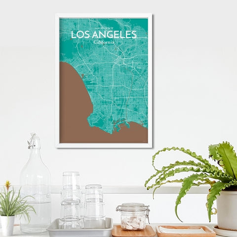 Los Angeles City Map Poster – Detailed Art Print of Los Angeles, California for Home Decor, Office Decor, Travel Art, and Unique Gifts