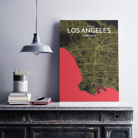 Los Angeles City Map Poster – Detailed Art Print of Los Angeles, California for Home Decor, Office Decor, Travel Art, and Unique Gifts