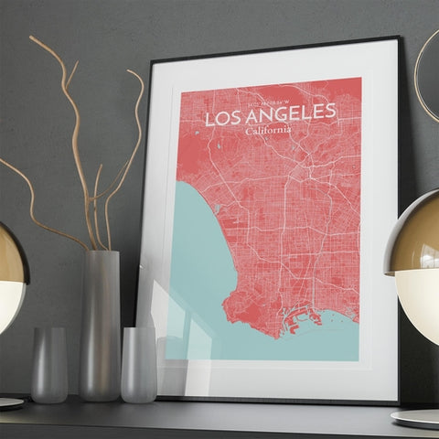 Los Angeles City Map Poster – Detailed Art Print of Los Angeles, California for Home Decor, Office Decor, Travel Art, and Unique Gifts