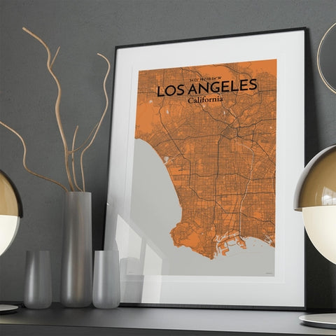 Los Angeles City Map Poster – Detailed Art Print of Los Angeles, California for Home Decor, Office Decor, Travel Art, and Unique Gifts