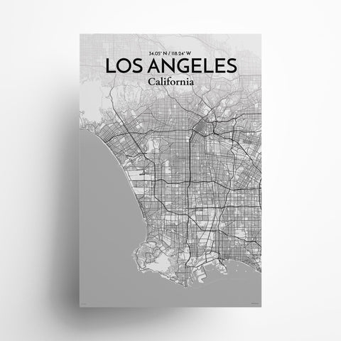 Los Angeles City Map Poster – Detailed Art Print of Los Angeles, California for Home Decor, Office Decor, Travel Art, and Unique Gifts