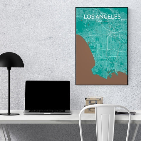 Los Angeles City Map Poster – Detailed Art Print of Los Angeles, California for Home Decor, Office Decor, Travel Art, and Unique Gifts