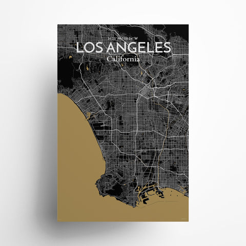 Los Angeles City Map Poster – Detailed Art Print of Los Angeles, California for Home Decor, Office Decor, Travel Art, and Unique Gifts