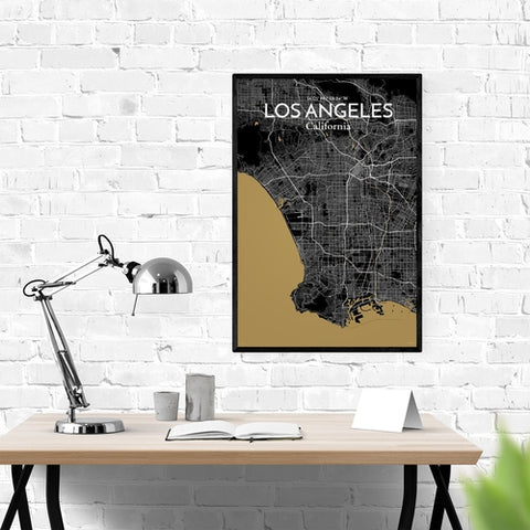 Los Angeles City Map Poster – Detailed Art Print of Los Angeles, California for Home Decor, Office Decor, Travel Art, and Unique Gifts