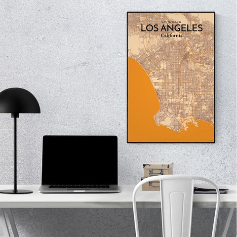 Los Angeles City Map Poster – Detailed Art Print of Los Angeles, California for Home Decor, Office Decor, Travel Art, and Unique Gifts