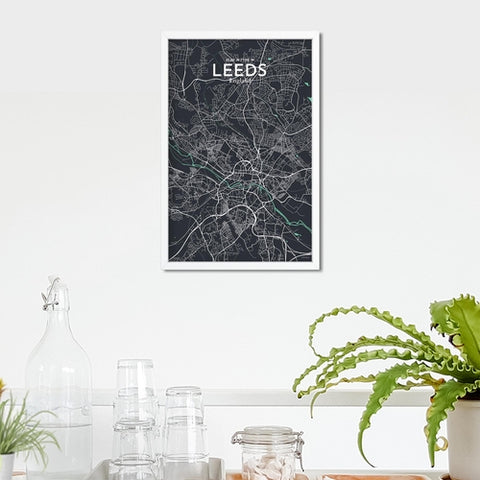 Leeds City Map Poster – Detailed Art Print of Leeds, England City Map Art for Home Decor, Office Decor, and Unique Gifts