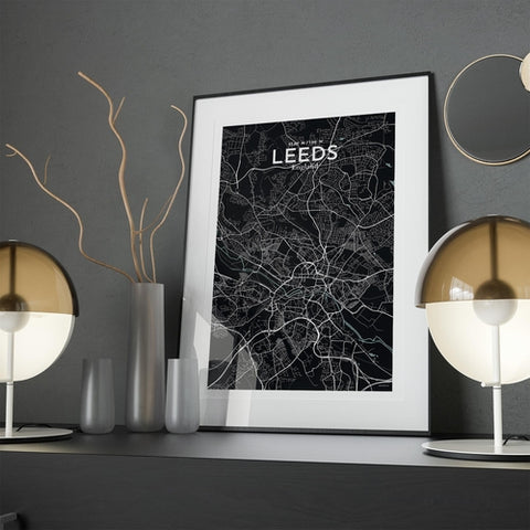 Leeds City Map Poster – Detailed Art Print of Leeds, England City Map Art for Home Decor, Office Decor, and Unique Gifts