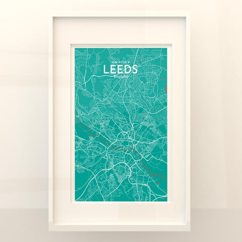 Leeds City Map Poster – Detailed Art Print of Leeds, England City Map Art for Home Decor, Office Decor, and Unique Gifts