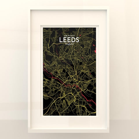 Leeds City Map Poster – Detailed Art Print of Leeds, England City Map Art for Home Decor, Office Decor, and Unique Gifts