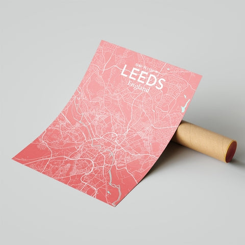 Leeds City Map Poster – Detailed Art Print of Leeds, England City Map Art for Home Decor, Office Decor, and Unique Gifts