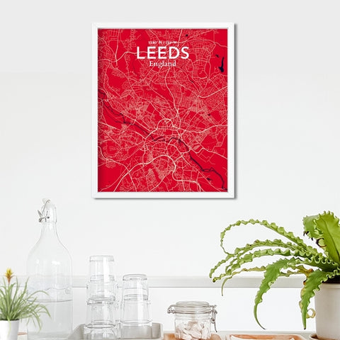 Leeds City Map Poster – Detailed Art Print of Leeds, England City Map Art for Home Decor, Office Decor, and Unique Gifts