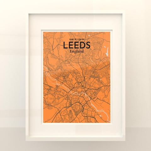 Leeds City Map Poster – Detailed Art Print of Leeds, England City Map Art for Home Decor, Office Decor, and Unique Gifts