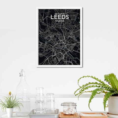 Leeds City Map Poster – Detailed Art Print of Leeds, England City Map Art for Home Decor, Office Decor, and Unique Gifts