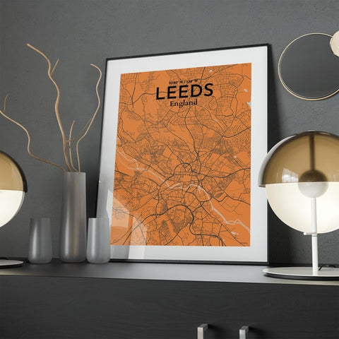 Leeds City Map Poster – Detailed Art Print of Leeds, England City Map Art for Home Decor, Office Decor, and Unique Gifts