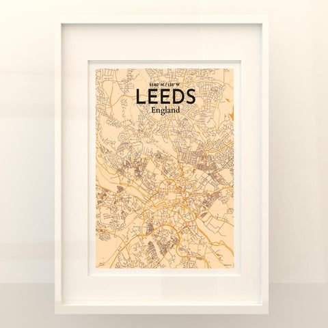 Leeds City Map Poster – Detailed Art Print of Leeds, England City Map Art for Home Decor, Office Decor, and Unique Gifts