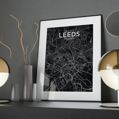 Leeds City Map Poster – Detailed Art Print of Leeds, England City Map Art for Home Decor, Office Decor, and Unique Gifts